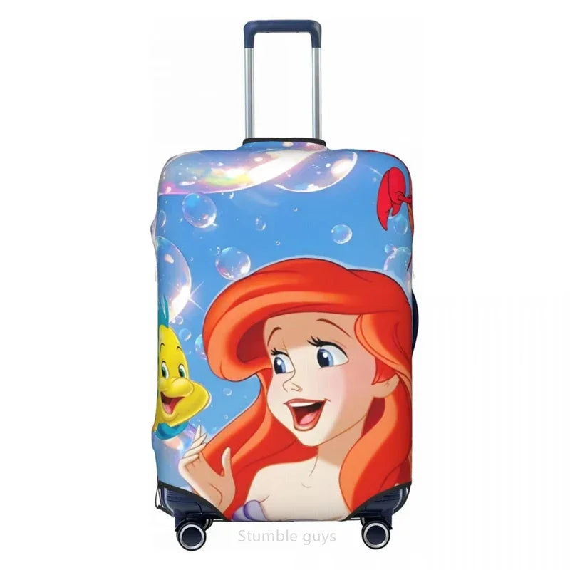 Stretchable Travel Luggage Protector Fashion Princess Pattern Fits 18-32 Inch Luggage Anti-Scratch Washable Suitcase Cover