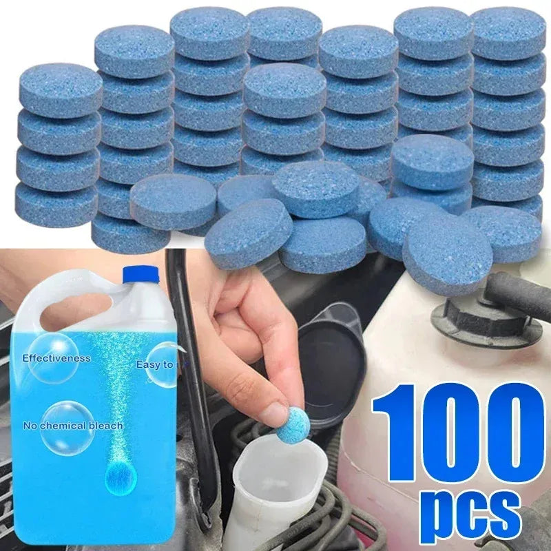 Car Windshield Cleaner, Glass Water Solid Effervescent Tablets for Car Window Wiper Washer Cleaning Accessories