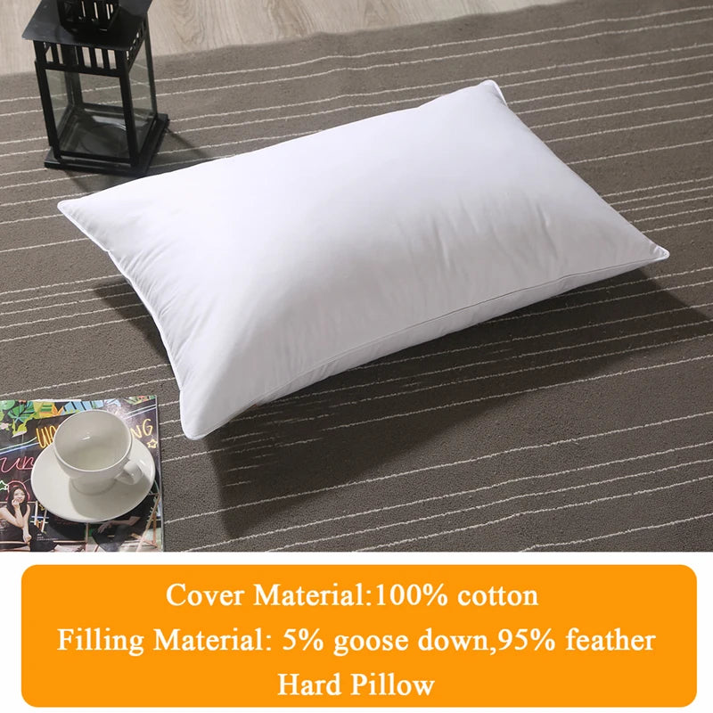 40x60 50x70 45x70cm 100% Cotton Goose Down Pillow Backrest Seat Sofa Chair Sitting Waist Footrest Bed Cushion Pad Pillow Filling