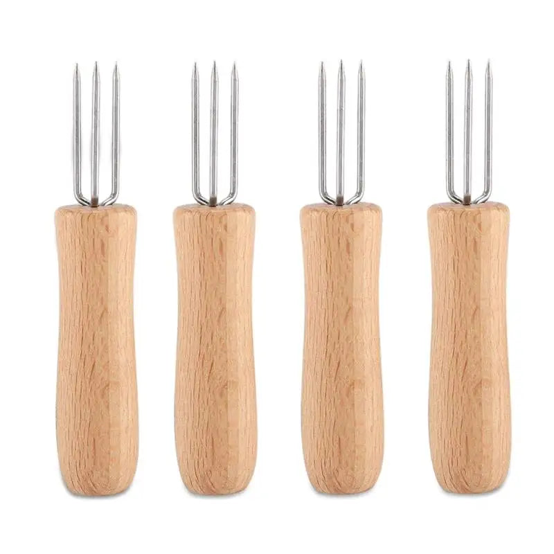 Camping Fruit Fork Fishing Barbecue Tourism Picnics Food Corn fork BBQ Outdoor Skewer Household Metal Fork Grilled Sausages 2/16