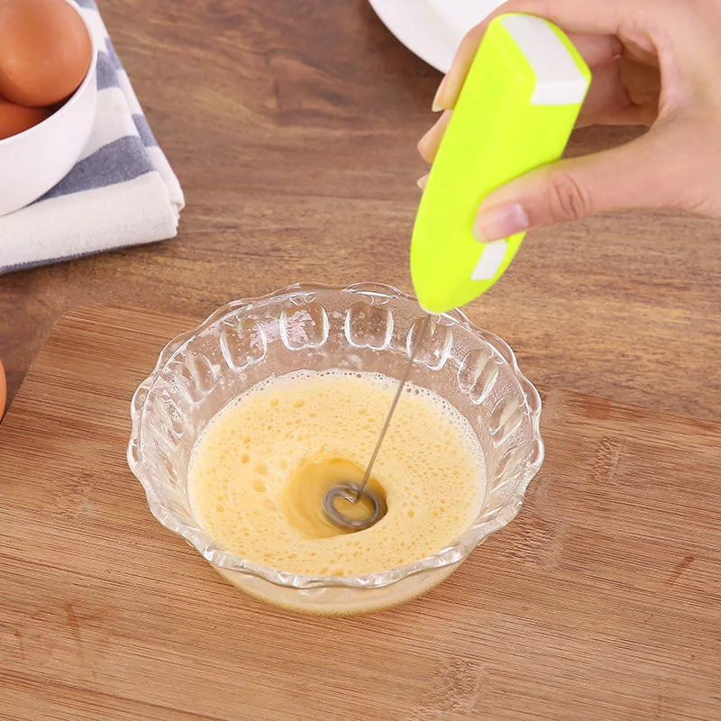 Egg Beater Electric Milk Frother Household Small Mixer Manual for Coffee Cappuccino Cream Frothy Blend Eggs Beater Kitchen Whisk