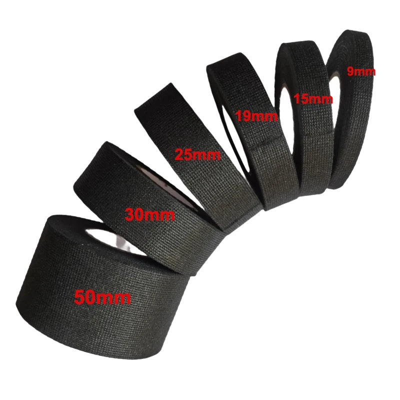 Cloth Fabric Tapes Noise Reduction 15Meter 9 15 25 30 35 40 45 50mm Auto Car Wiring Harness Bundle Wrap Cable Organizer Tape