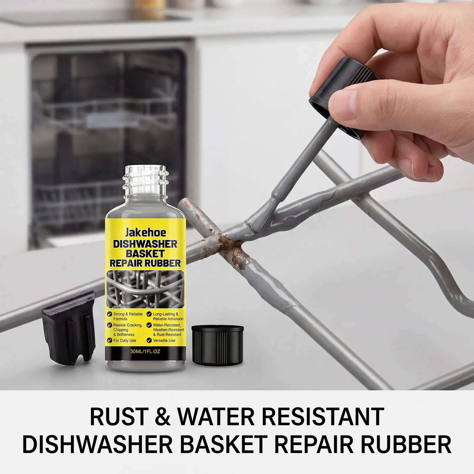 Dishwasher Basket Repair Glue Waterproof Rust Proof Strong Long Lasting Bond Quick Dry Touch Up Adhesive  for kitchen Utensil