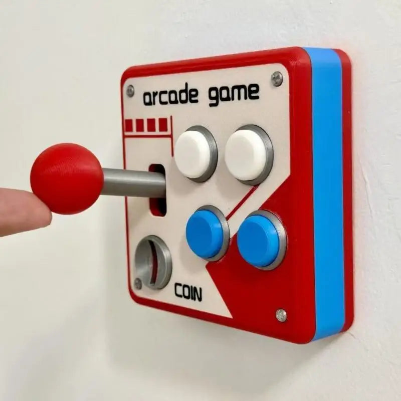 Retro Arcade Game Button Switch Plate, Creative DIY Wall Decor for Home Gaming Room Gamer Gifts