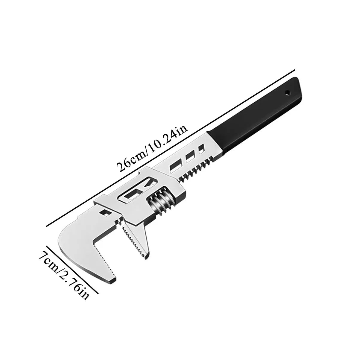 10",12",15"F-type Wrench Right Angle Wide Jaw Opening Adjustable Spanner Wrench Tools Use in Auto,Construction and Home Repairs