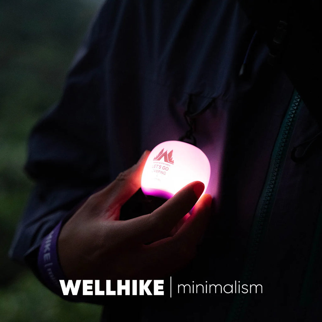 WELLHIKE Squishy Rice Ball Silicone LED Camping Light, Rechargeable Dimmable Long-Lasting Outdoor Ambient Lamp