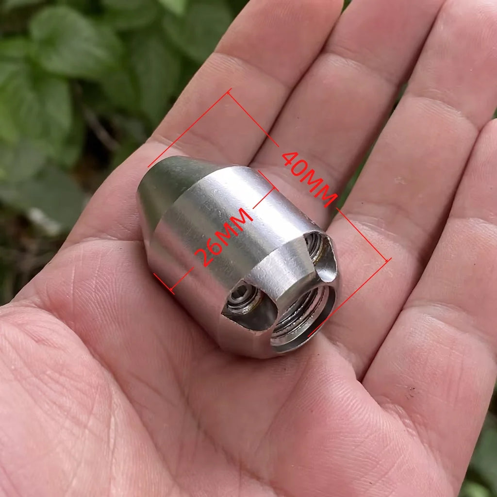 1/4" Sewer Jetter Nozzle Kit Stainless Steel Sewer Drain Pipeline Cleaning Jet Nozzle Pressure Washer Accessories 5000 PSI