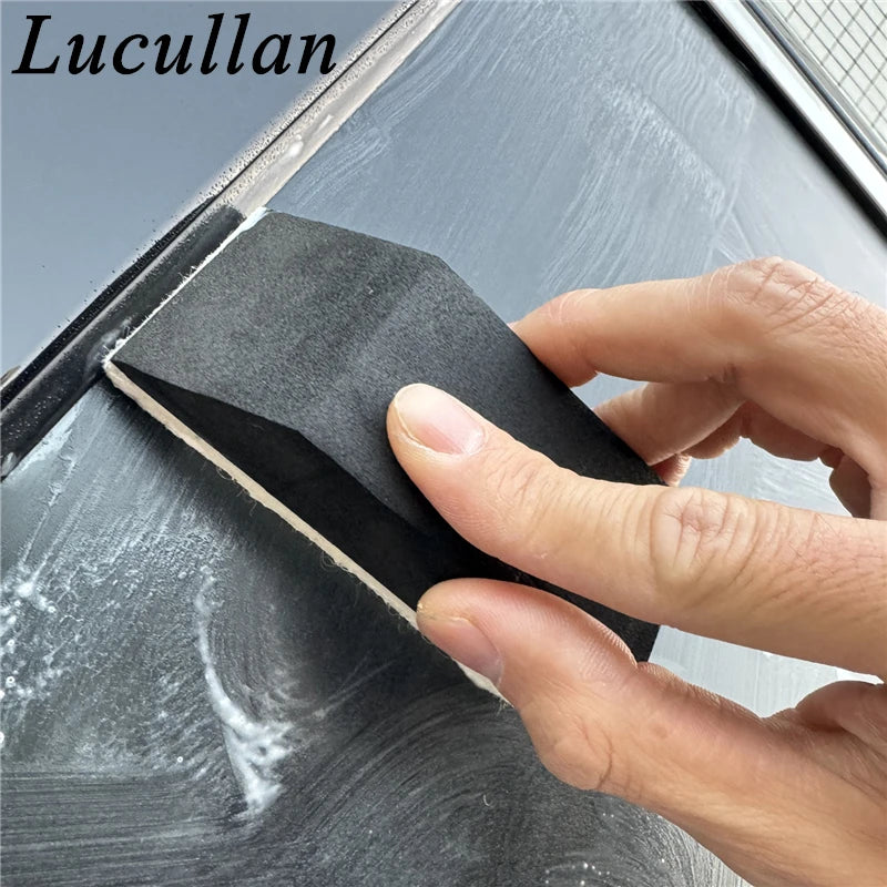 Lucullan T Shape Car Windshield Oil Film Removal Cleaning Brush Wool Glass Polishing Sponge
