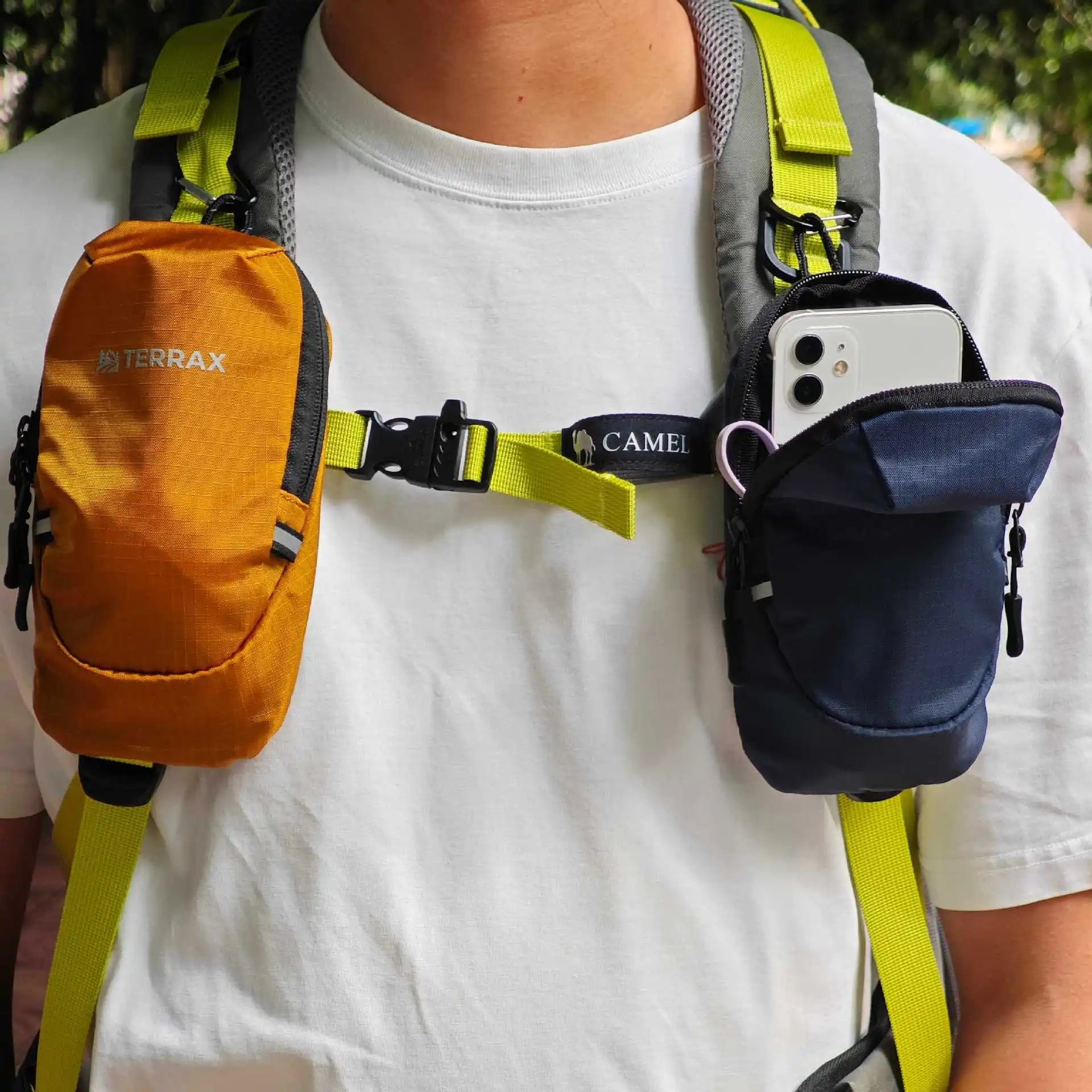 Outdoor Arm Bag Multifunctional Hiking Storage Bag Water Bottle Phone Pouch Adjustable Expand Backpack for Camping Hiking Sports