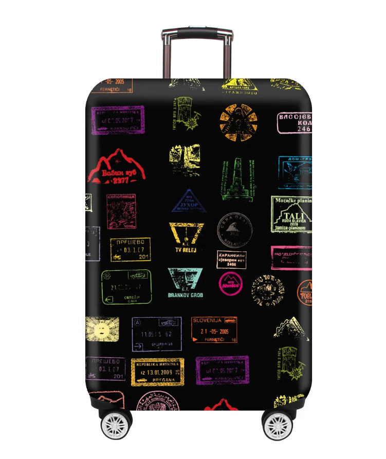 Thick Elastic Cartoon Luggage Protective Cover Zipper Suit For 18-32 inch Bag Suitcase Covers Trolley Cover Travel Accessories