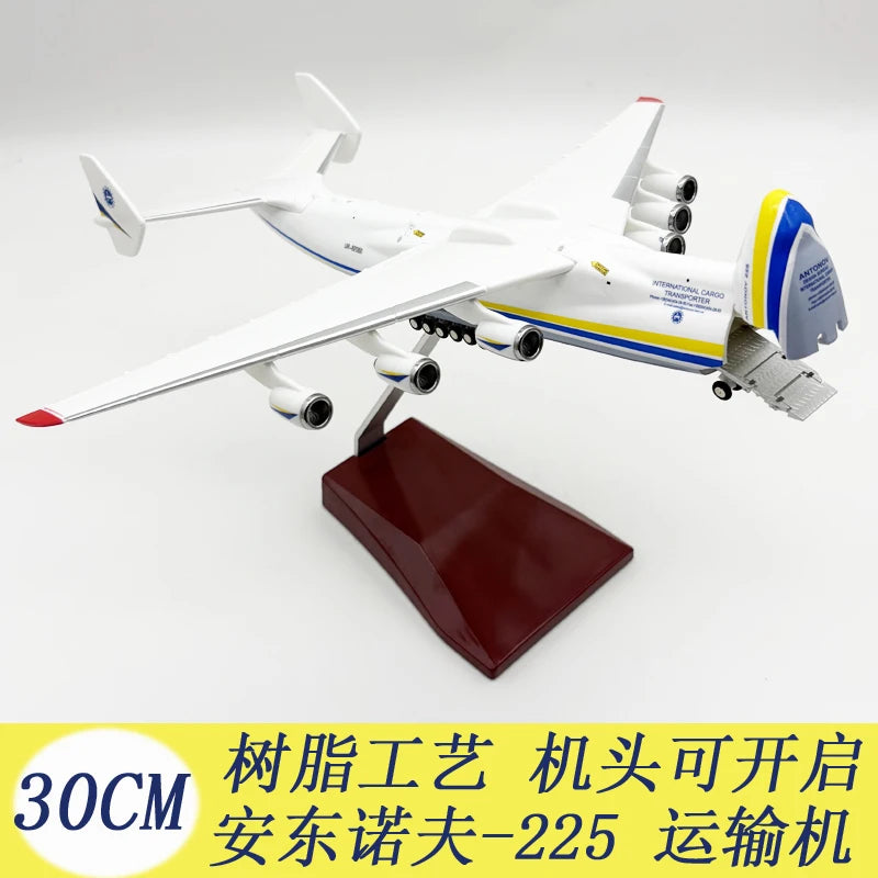 New 30cm AN-225 Airplane Model Toy Kit cabin door Openable Antonov 225 Mriya Cargo Plane Model for Collections and Displays