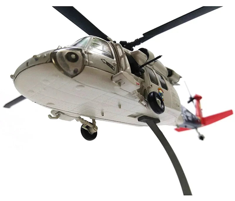 1/72 Alloy Utility Helicopter UH-60 Black Hawk US Navy Aircraft Fighter Model Toy Children Gift for Collection Decoration