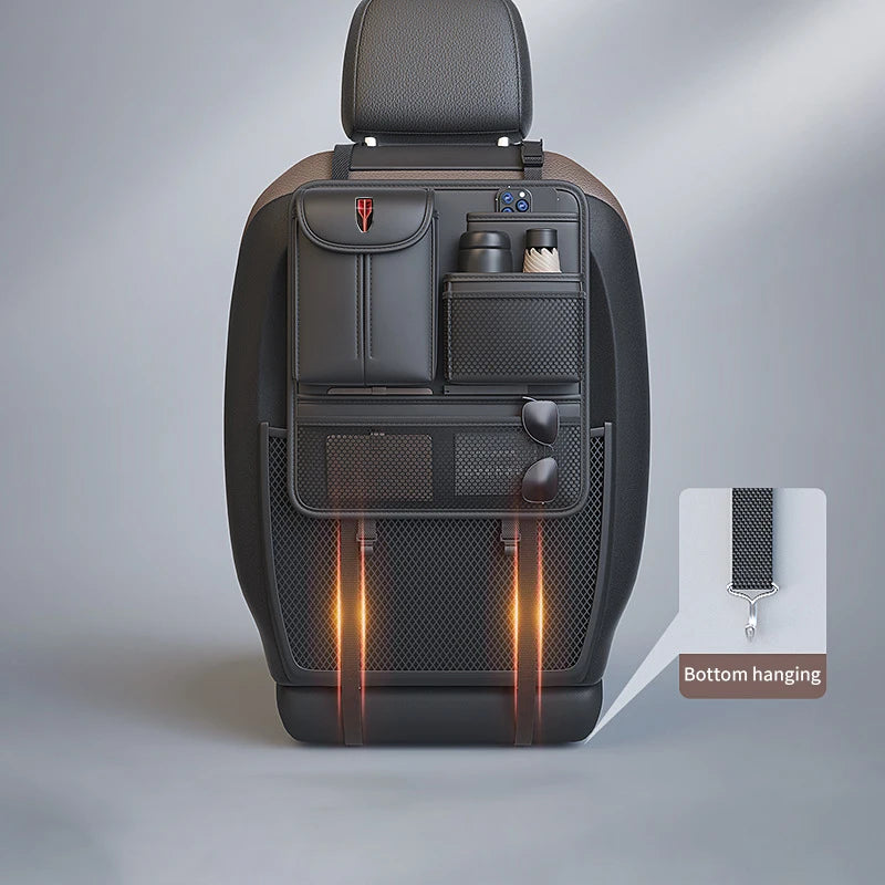 Car Seat Back Storage Bag For Hongqi H5 H9 HS3 HS5 HS7 Ehs9 Ehs7 Ehs5 Rear Hanging Bag Stowing Tidying Seat Tissue Box Storage