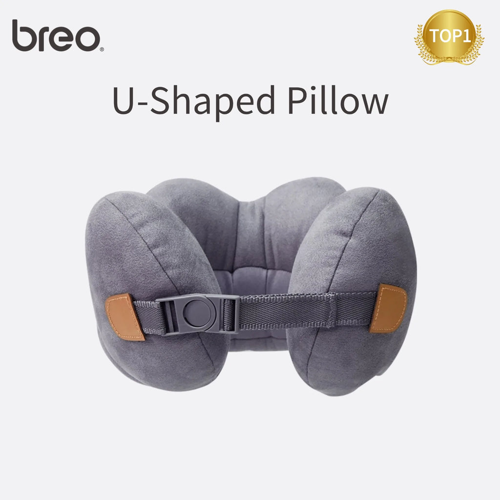 Breo Memory Foam Neck Pillow Cervical Spine U-Shaped Pillow Travel Aircraft  Sleeping Camping Offiice