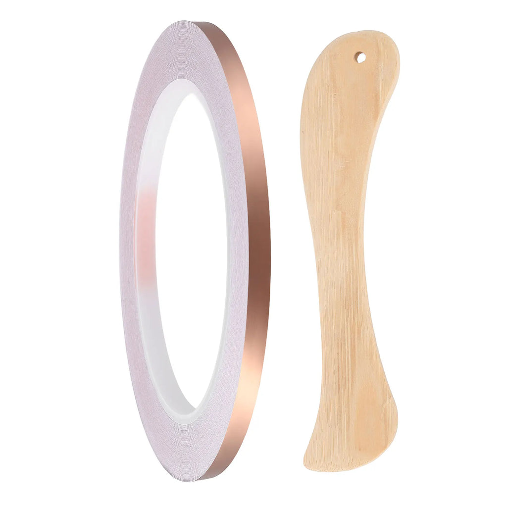 1/2Pcs 10-50Meter Copper Foil Tape Single Conductive Adhesive Tape with Correction Tool for EMI/RFI Shielding/Electrical Repairs