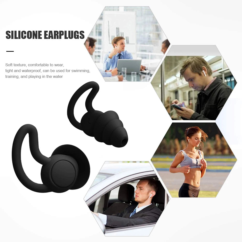 Comfortable Silicone Ear Plugs Swimmming Waterproof Sound Insulation Ear Protection Anti Noise Sleeping Earplugs