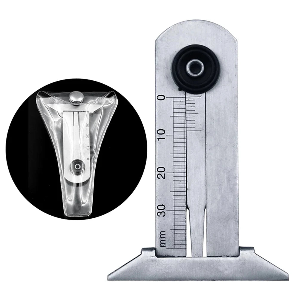 1 PC Vernier Depth Gauge Car Tyre Tire Tread Depth Gauge Meter Ruler Caliper Stainless Steel Measure Tool Accessories