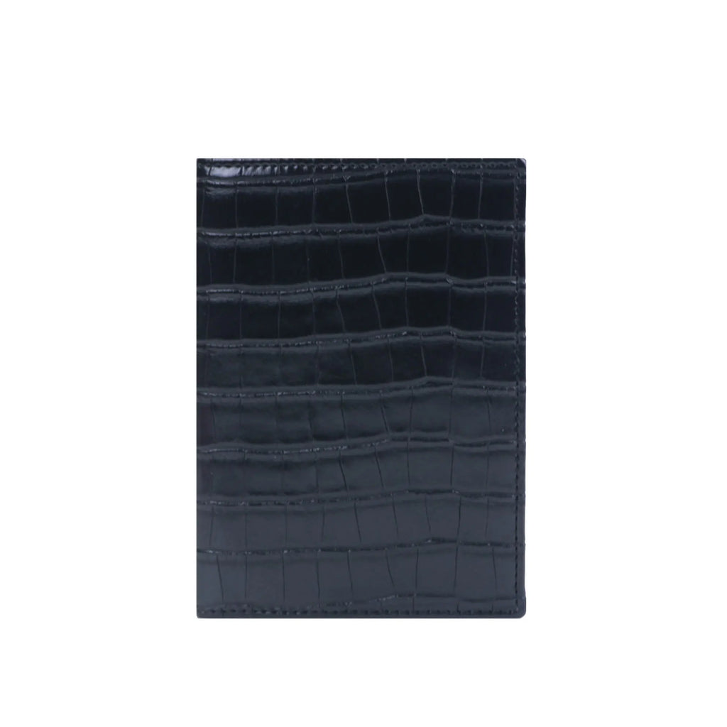 Custom Letters Embossed Crocodile Leather Passport Holder Cover Men Business Travel Passport Wallet