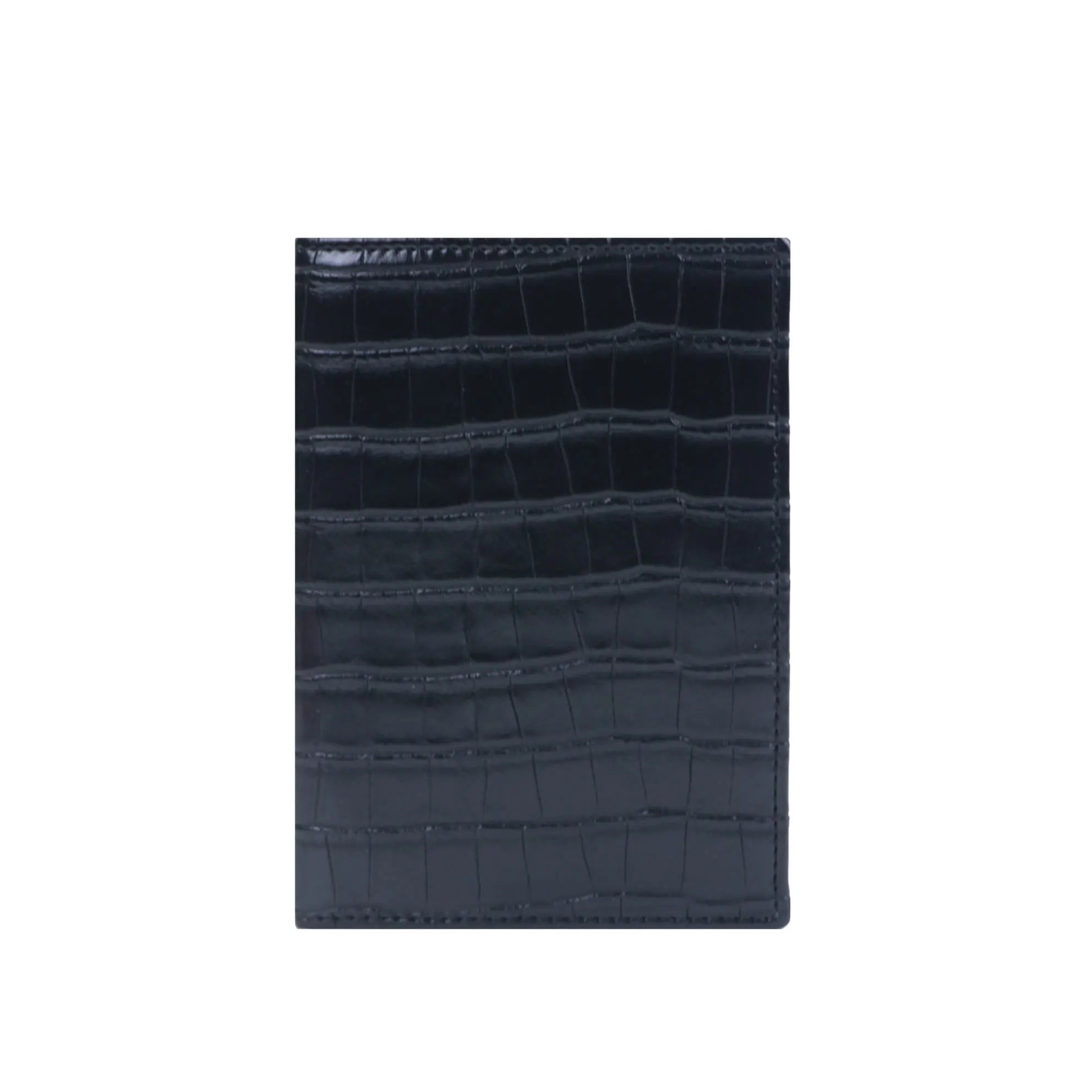 Custom Letters Embossed Crocodile Leather Passport Holder Cover Men Business Travel Passport Wallet