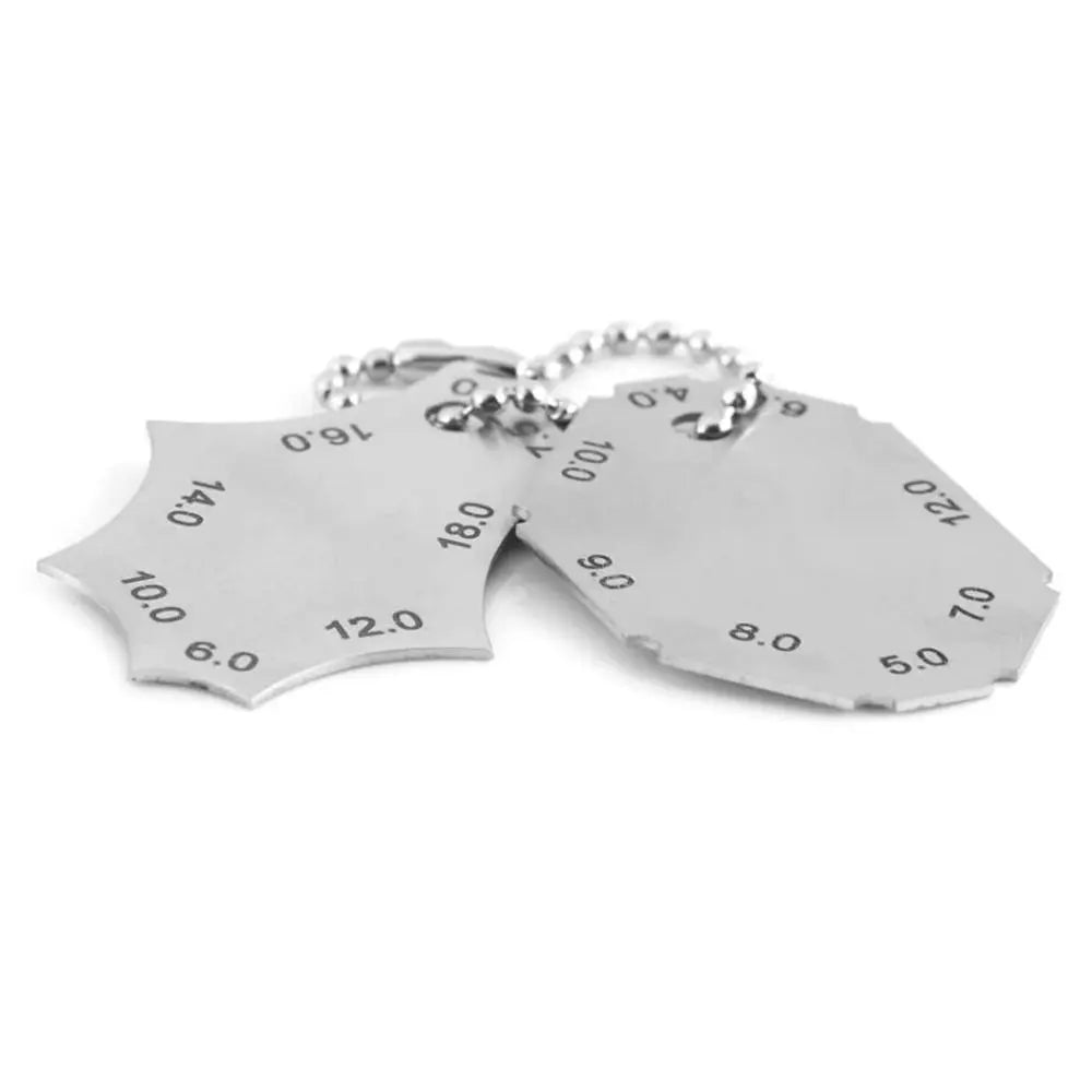 Mini Pocket Welding Joint Two-piece Gage Stainless Steel Fillet Weld Seam Gap Butt Weld Gauge High Precision Inspection Ruler
