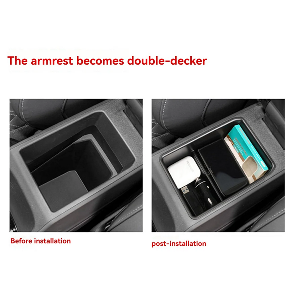 Z0C-hSuitable for Audi Q5/Q4 Etron Armrest Box Storage Box, Water Cup Holder Special Modification