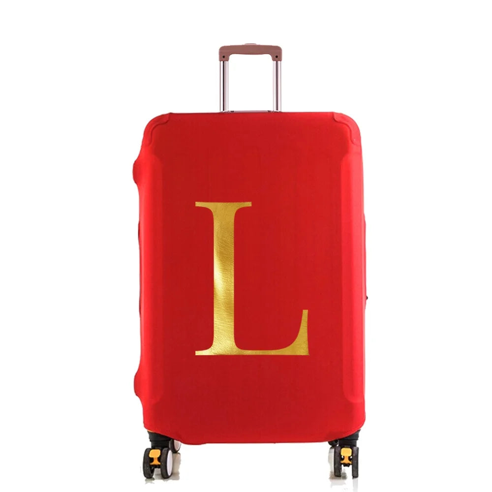 Luggage Cover Protector Elastic Fashion Suitcase Dust Cover Fit 18-28 Inch Trolley Baggage Letter Name Print Travel Accessories