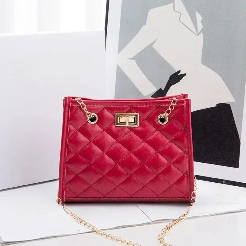 Women's Tote Bags, Handbag with Chains, Diamond Lattice Underarm Luxury Shoulder Bag for Ladies Designer Bag