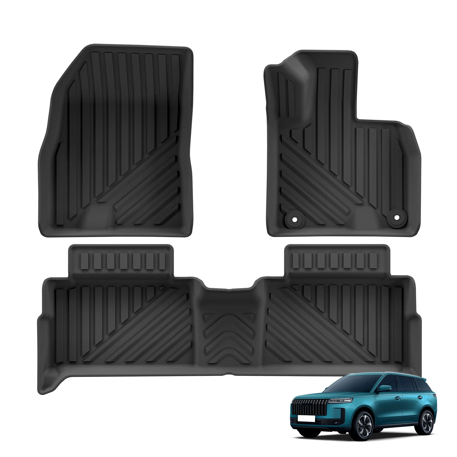 Smabee Right Drive for Chery Jaecoo J5/E5 EV Version RHD 2025 2026 Car Floor Mats Cargo Liner Trunk Pad TPE Accessories Black