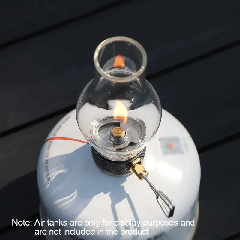 Portable Butane Gas Light，Suitable for Camping、Fishing and Picnic，Compact Outdoor Candle Light with Night Lighting