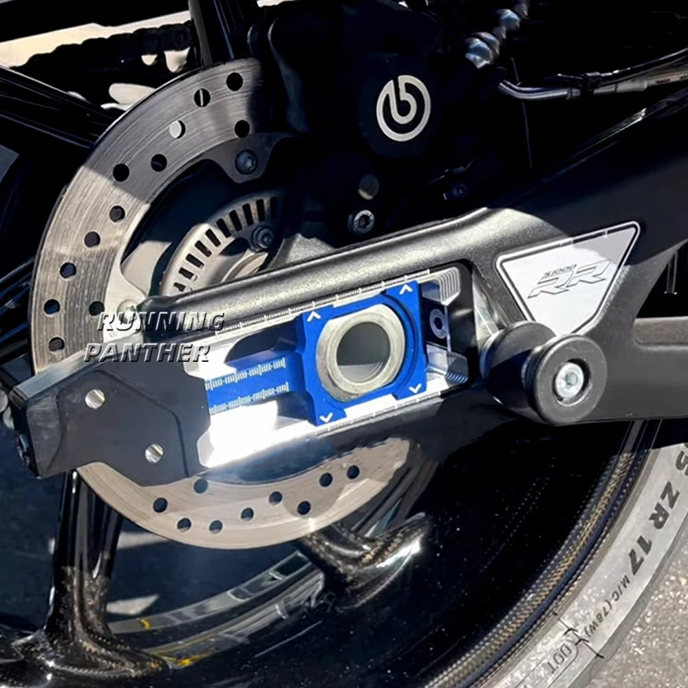 NEW For BMW M1000R S1000R S1000XR S1000RR S1000 S 1000 RR XR R Motorcycle CNC Rear Wheel Axle Blocks Chain Adjusters Tensioners