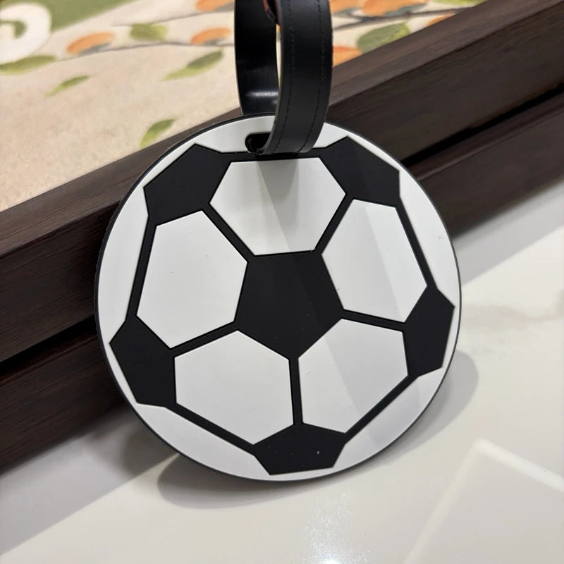 1/2Pcs Sports Basketball, Football, Baseball, Name Luggage Tag, Soft Silicone Anti-Loss Tag, Luggage Suitcase, Travel Backpack P