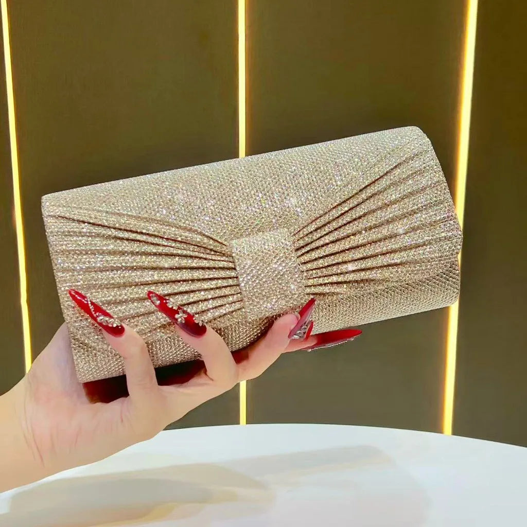 Evening Clutch Bag Shiny Envelope Clutch Bag Ladies Shoulder Bag Rigid For Wedding Evening Dinner Date