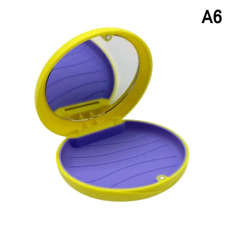 Dental Invisible Bracess Retainer Case Magnetic Portable Mouth Guard Denture Storage Box Tooth Case With Mirror Travel