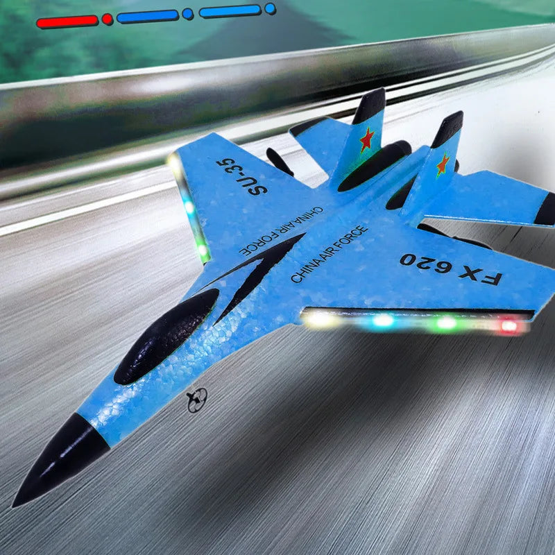 Remote Control Airplane 2.4G Remote Control Fighter Hobby Plane Glider Airplane EPP Foam Toys RC Plane Kids Gift