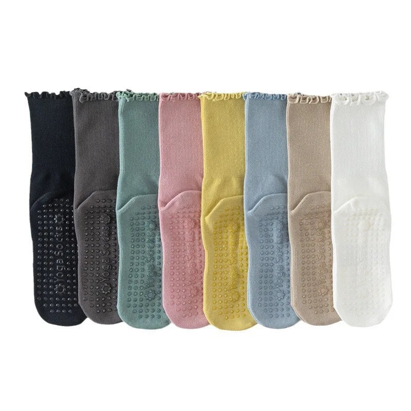 Professional Women Yoga Socks Ladies Fitness Cotton Breathable Non-Slip Pilates Socks Damping Dance Ballet Grip Socks for Women