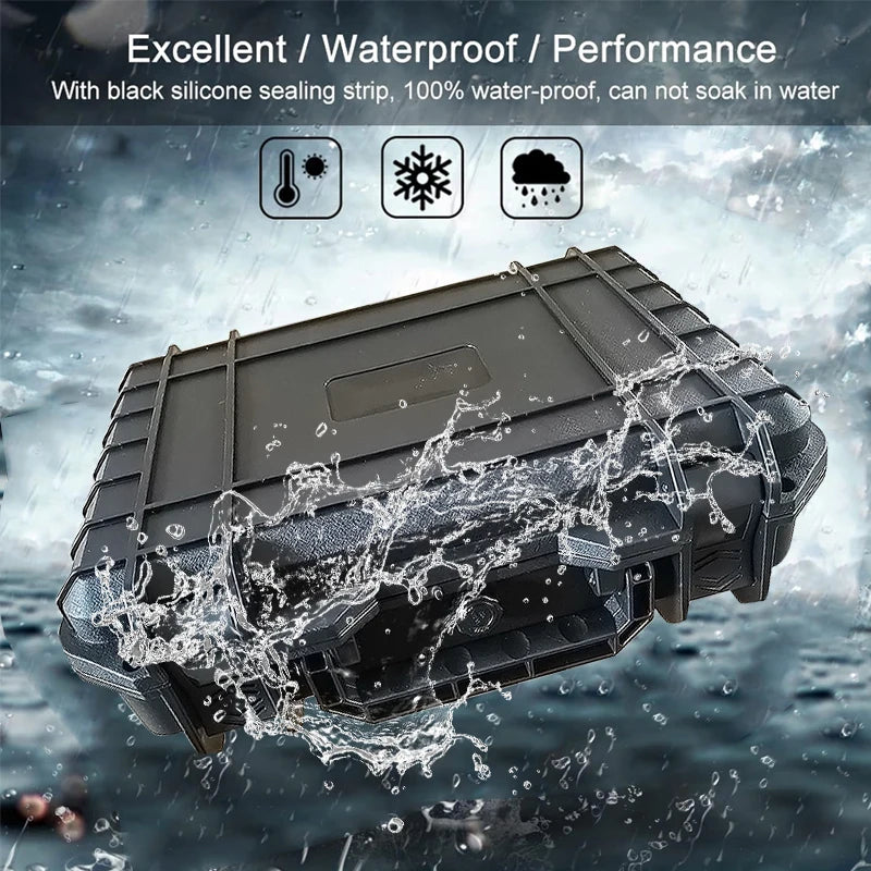 1pc Safety Instrument Tool Box Waterproof Hard Carry Case Bag Tool Case Sponge Protective Tool Storage Box Shockproof Hard Case