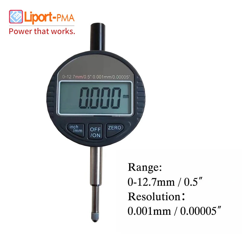 Range 0-12.7mm 0-25.4mm 0-50.8mm High Precision Digital Dial Indicators Digital Micron Indicator Gauge Micrometer Gauge Tool