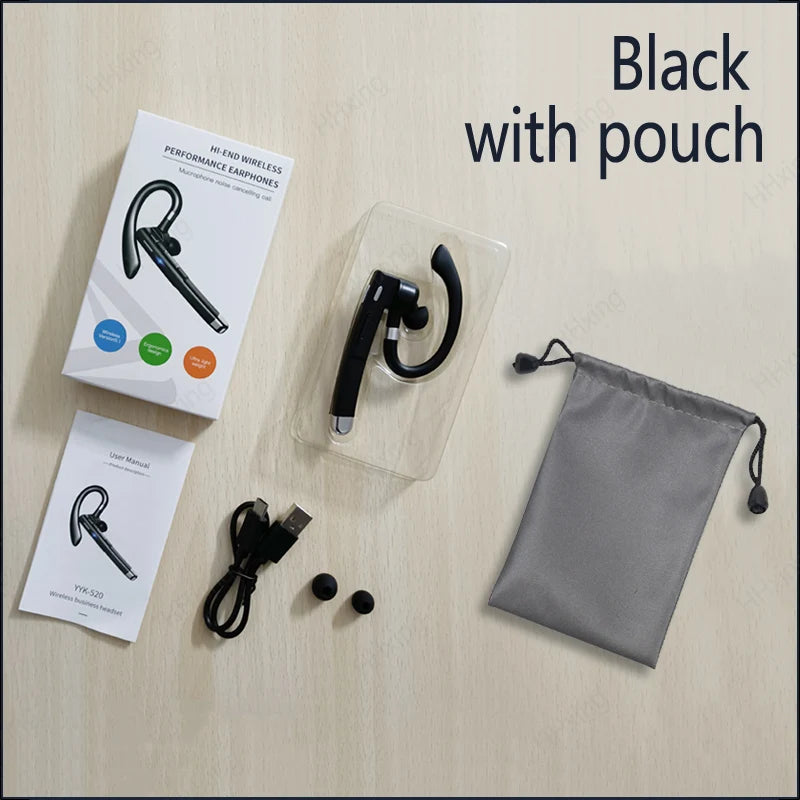 Wireless Headphones Bluetooth Headset With Microphone Earphones  Handsfree Noise Canceling Audifonos Talking Business Driving