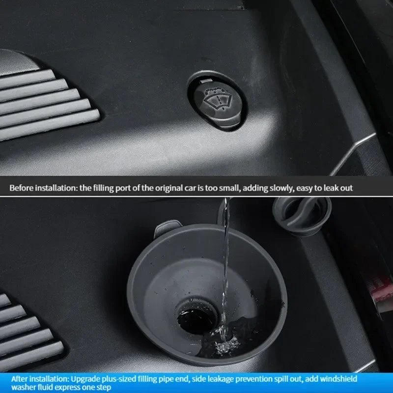 For Tesla Model 3 Y Glass Water Inlet Car Windshield Wiper Arm Hole Protective Cover Filling Funnel Pad Silicone Dustproof Lid