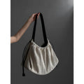 Women Large Canvas Tote Bag Niche Design Lightweight Travel Shoulder Crossbody Purse Commuter Handheld Handbag
