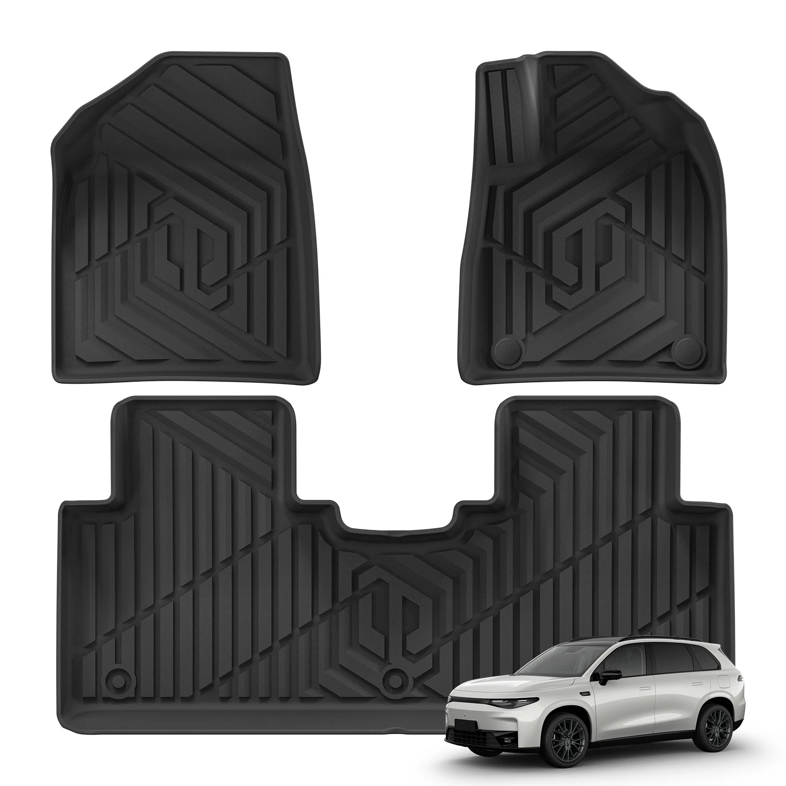 LUCKEASY for Leapmotor C10 2024-2025 Car Floor Mats Cargo Liner Accessories Foot Pad Protective Mat Only Fit Right Rudder