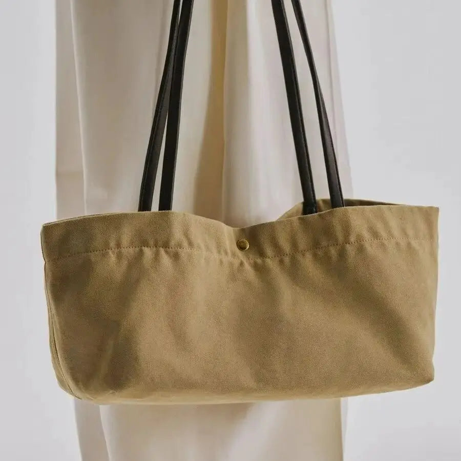 2026 New Style Fashion Shoulder Strap Canvas Tote Bag Simple Large Capacity Joker Handcarried Handbag Bag