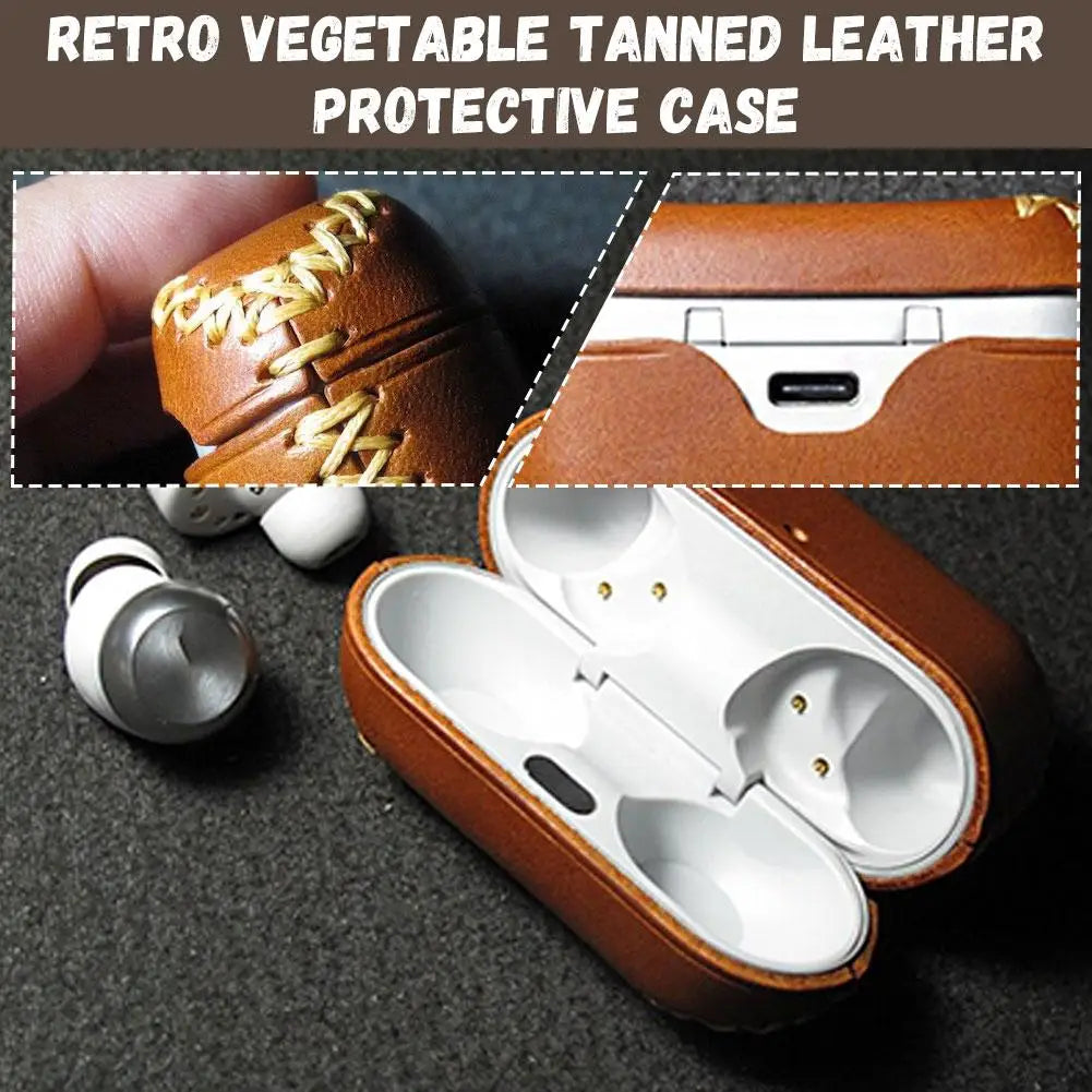 Leather Case Cover For Technics EAH - AZ100 Protective Cover Anti-drop Anti-scratch And Dust-proof Bluetooth Earphone Case