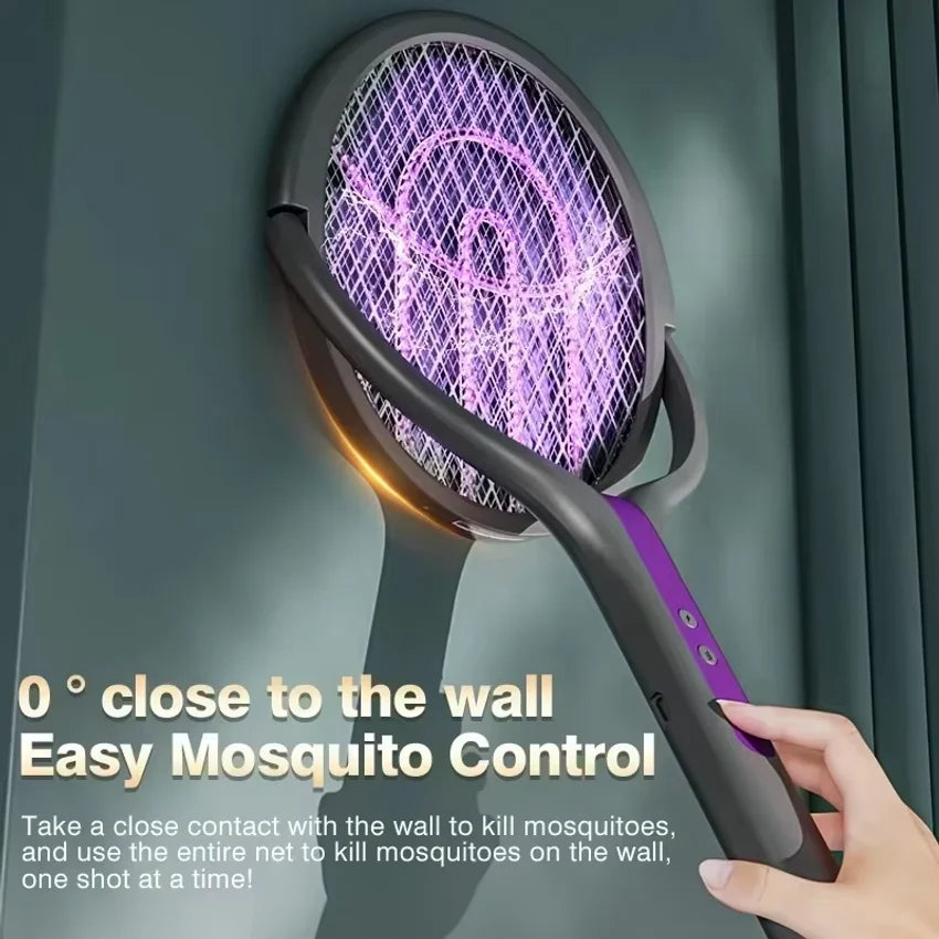 Automatic Mosquito Swatter, Telescopic, Rotatable Mesh For Wider Coverage, USB Charging, Fast, Long Standby Time
