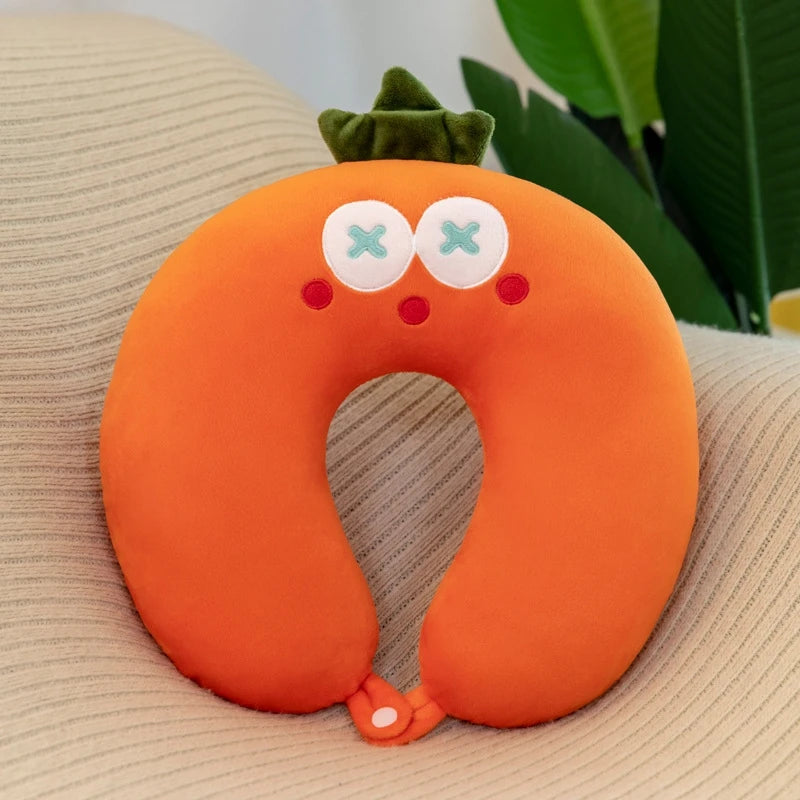 U-shaped Pillow Adult Children Travel Pillow Soft Short Plush Cartoon Portable Outdoor Nap Flight Neck Pillow Nursing Cushion