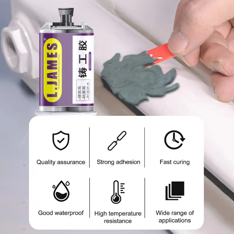 High Strength Cold Welding AB Glue Strong Adhesive Magic Repair Agent Permanent Sealant for Metal Plastic Hardware Industrial Cr