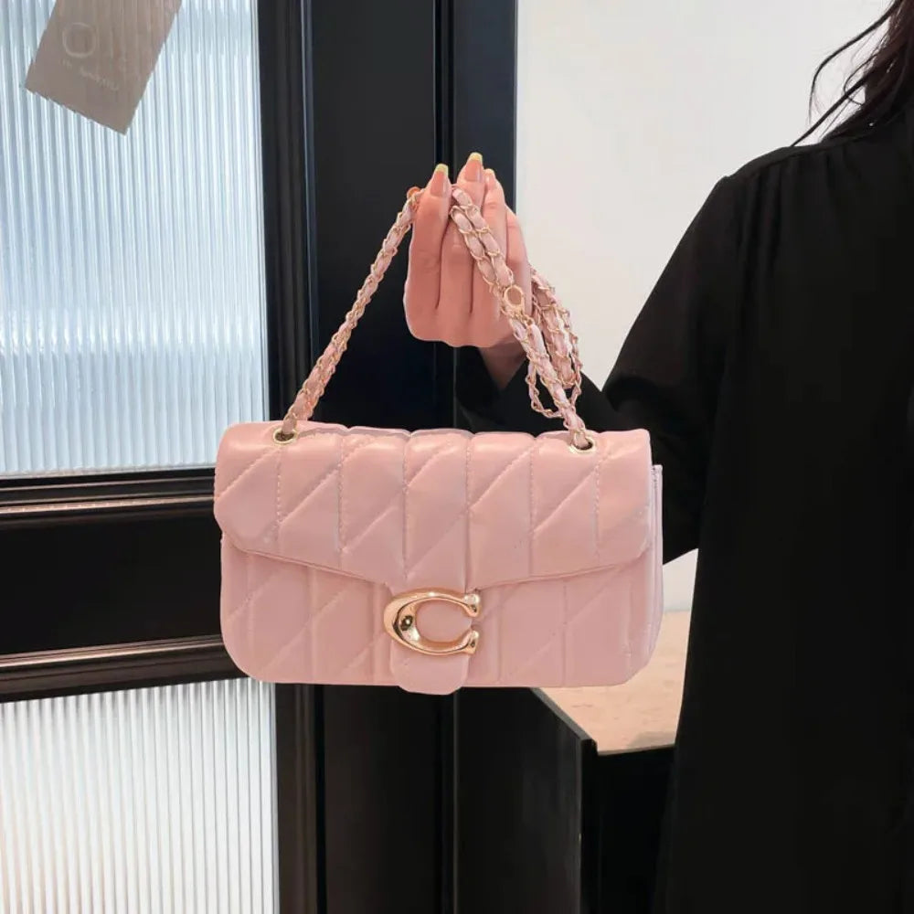 2025Small Fragrant Wind Bag Handbag Rhombic Chain Bag 2026 New One-shoulder Messenger Bag Joker High Sense Small Square Bag Tide