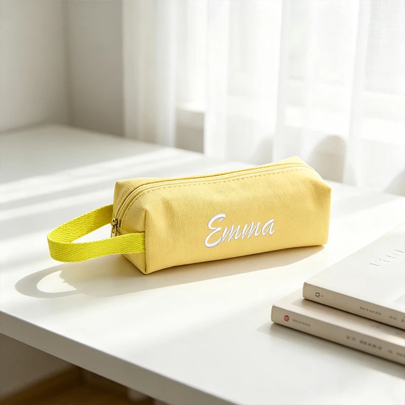 Customised Embroidery/Standard Style 2 Options, Candy-Colored Pencil Case, Storage Bag, Back-to-School Season, Gift!