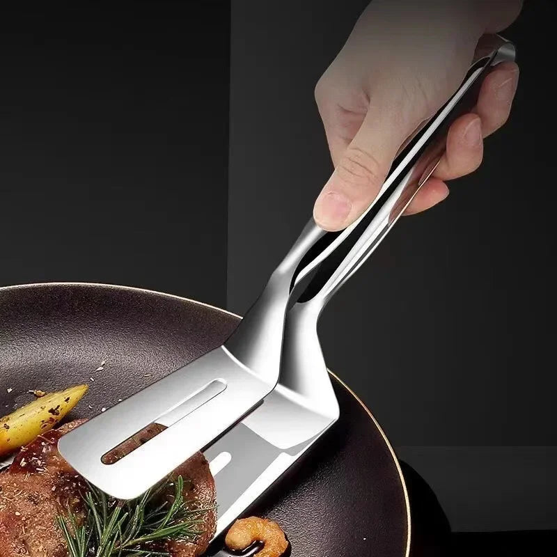 Kitchens Tongs Premium Stainless Steel Multipurpose Gripper Bread Clip/Steak Clamps/Fried Steak Clamp/Barbecue Tongs