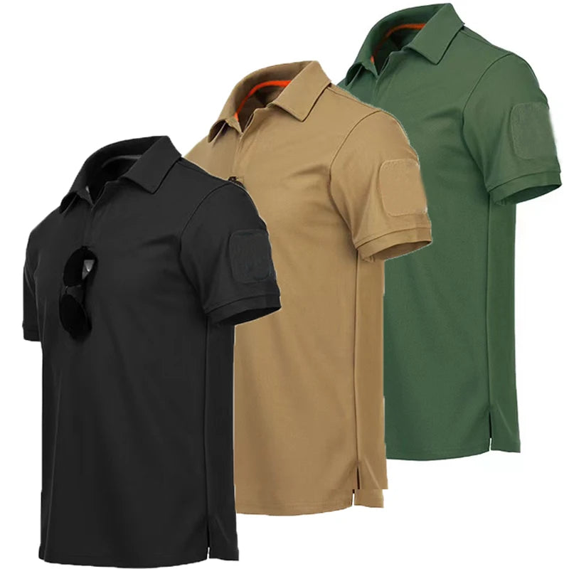 Men's Quick Dry Embroidered Plus Size Shirts Summer Male Breathable Clothes Elastic Plain Camping Climbing Hiking T-shirts